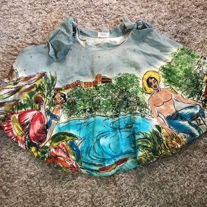 Lavable Hand painted skirt